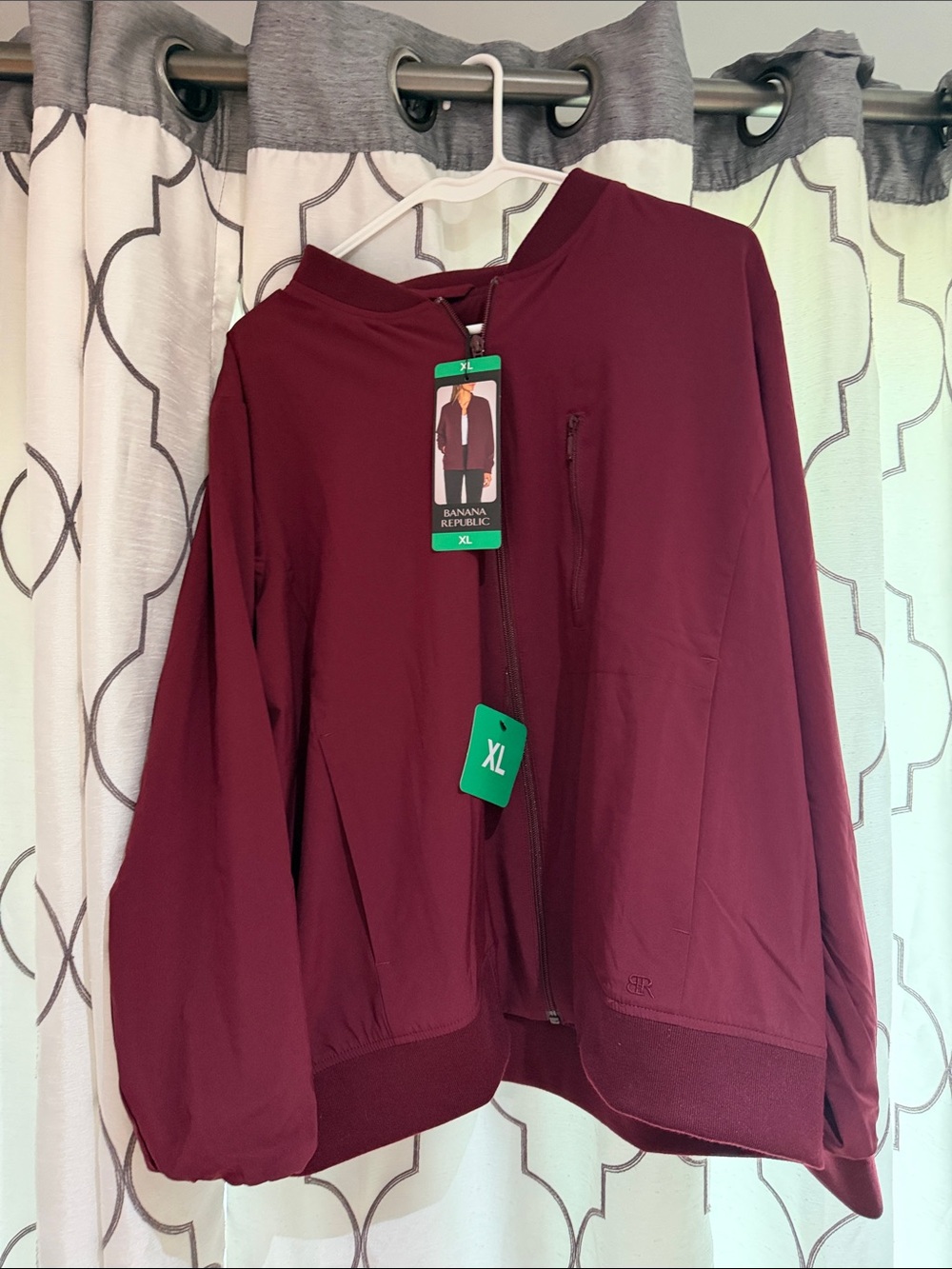 Banana Republic Women's Wine Zip-Up Hooded Jacket